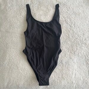 SKIMS Onyx Signature Swim Scoop Neck One Piece - Size Medium